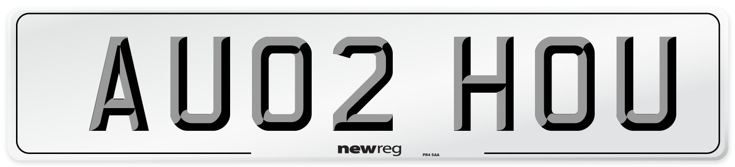 AU02 HOU Number Plate from New Reg